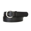 Women Brave Leather Belts | Milena Leather Belt - Black +