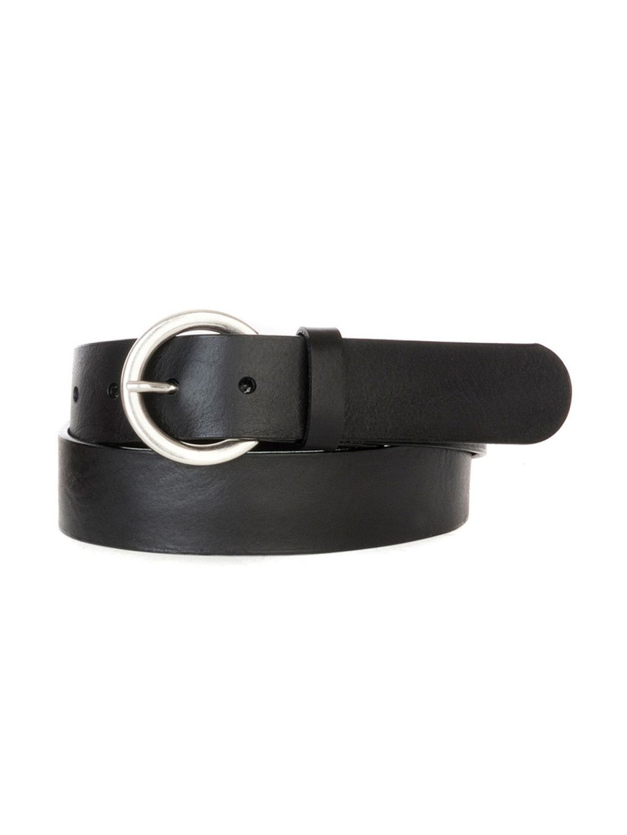 Women Brave Leather Belts | Milena Leather Belt - Black +