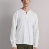 Men RAG + BONE Tops | Long Sleeve Classic Henley White