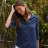 Women Bella Dahl Shirts | Shirt Tail Shirt Endless Sea