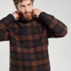 Men Armor Lux Sweaters & Sweatshirts | Boiled Wool Pullover Acajou Carreaux