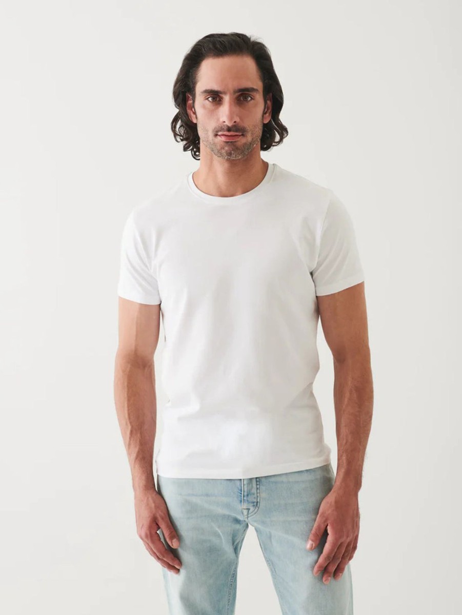 Men Patrick Assaraf T-Shirts | Iconic Pima Crew Neck T-Shirt