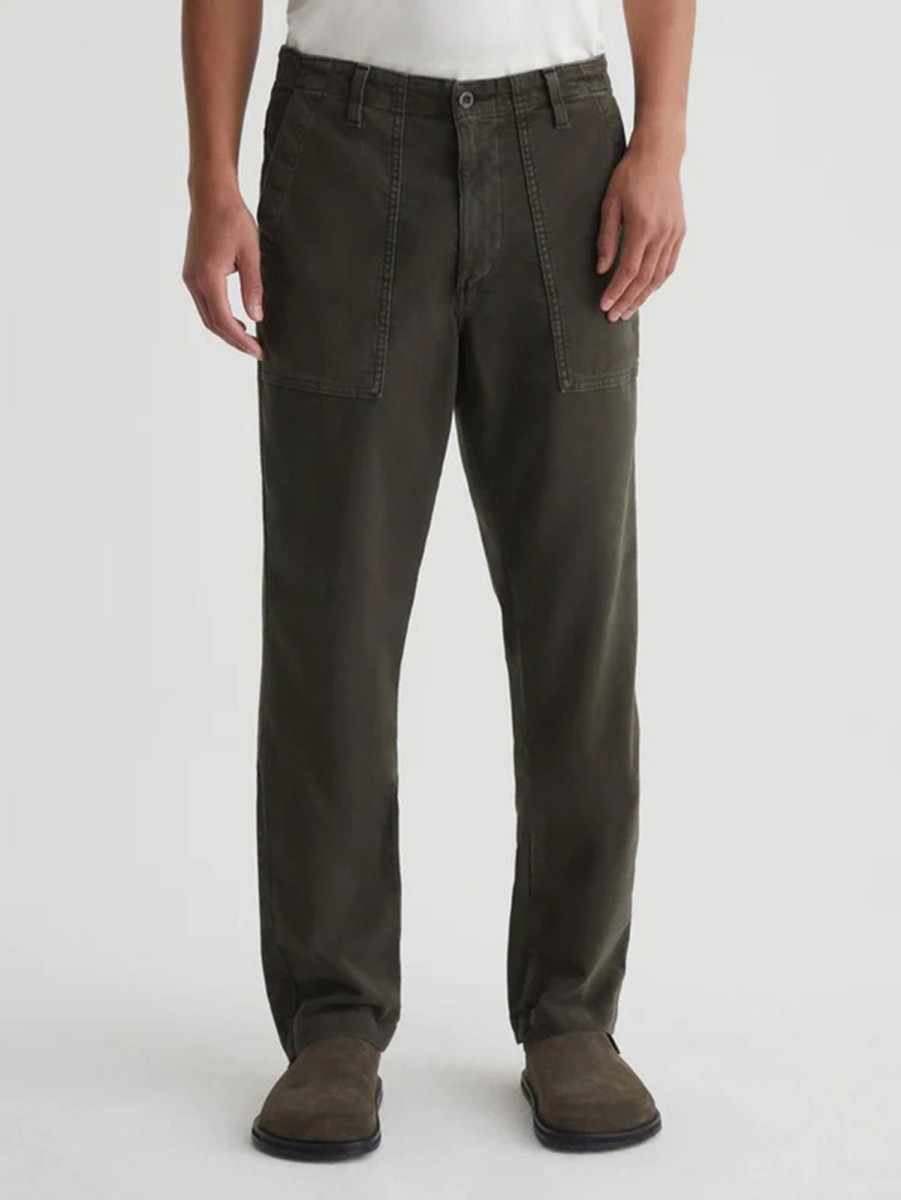 Men AG Jeans Pants | Wells Fatigue Pant - Sulfur Forest Moss Slform