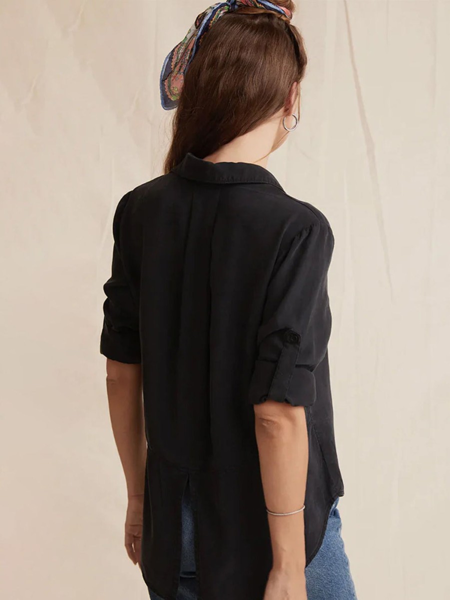 Women Bella Dahl Shirts | Split Back Button Down Shirt Black