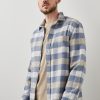 Men Rails Shirts & Polos | Forrest Shirt Heather Mist Birch Oat