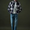 Men Wax London Shirts & Polos | Whiting Shirt Check Astro Navy