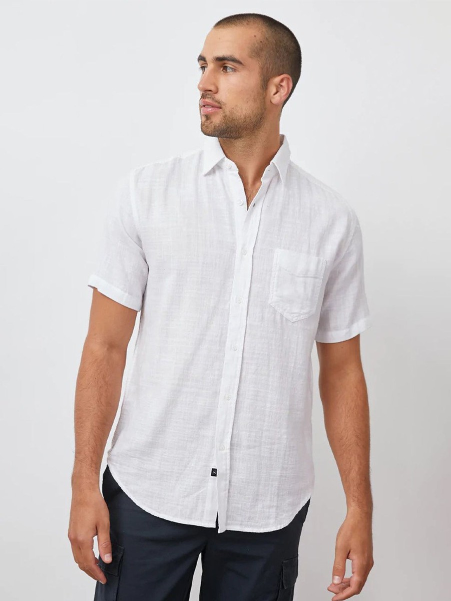 Men Rails Shirts & Polos | Fairfax Short Sleeve Shirt White