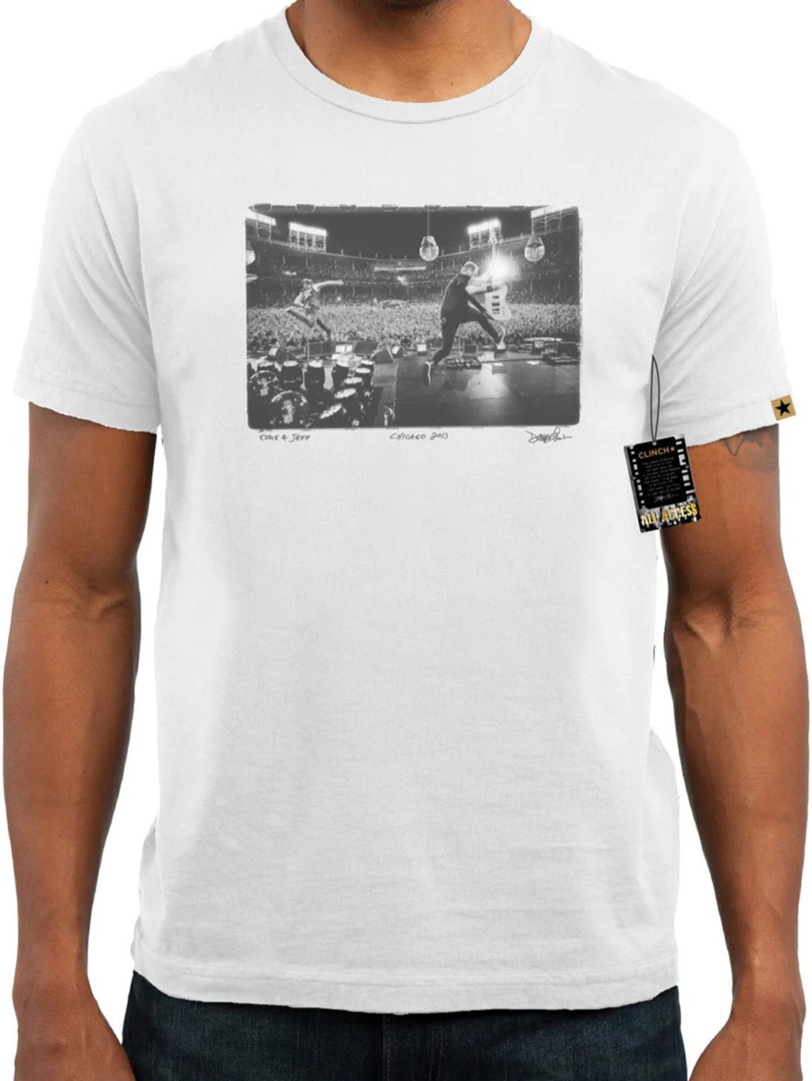 Men CLINCH by GOLDEN GOODS T-Shirts | Pearl Jam Stage Vintage White