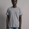 Men RAG + BONE T-Shirts | Miles One Pocket Tee Blue Grey