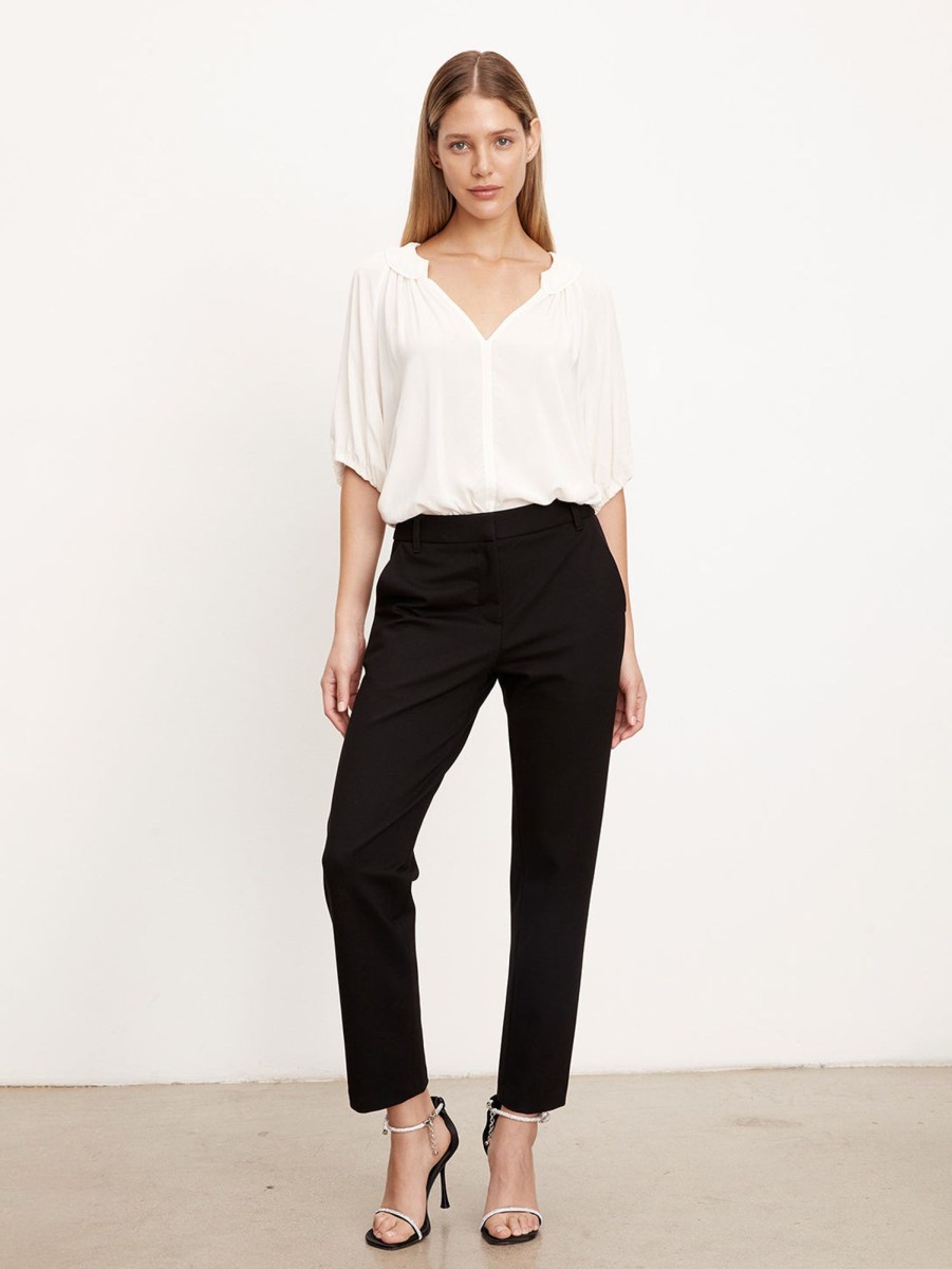 Women Velvet Pants | Jay Ponti Pant Black