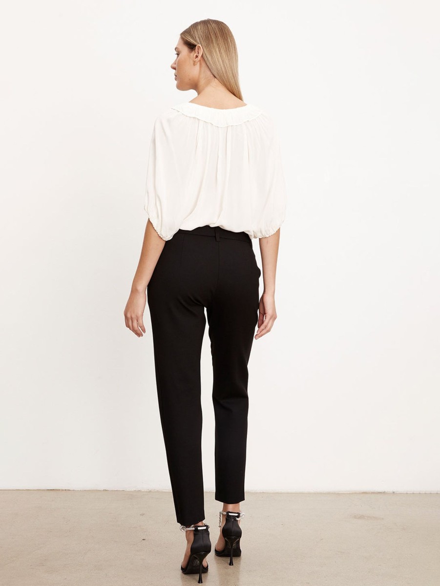 Women Velvet Pants | Jay Ponti Pant Black