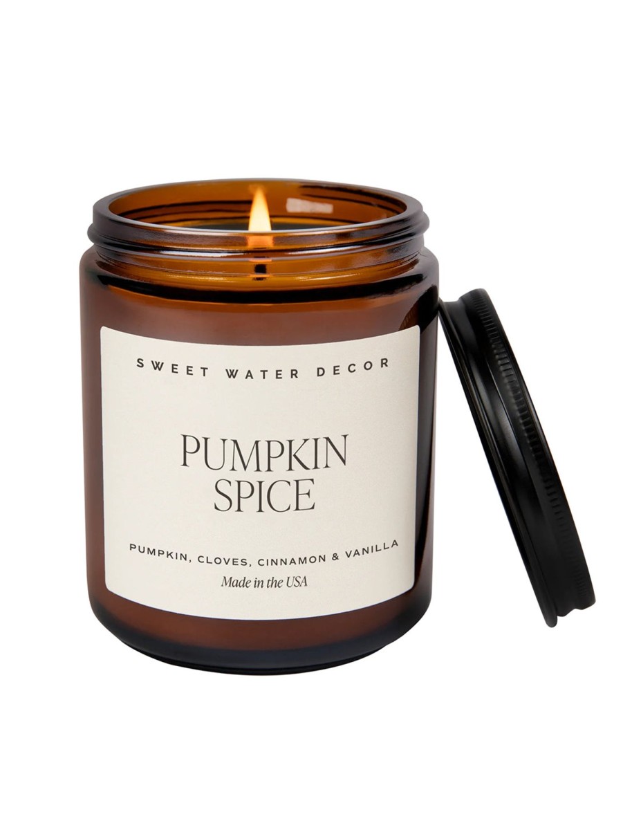 Lifestyle SWEET WATER DECOR Candles | Amber Jar Soy Candle Spice Pumpkin