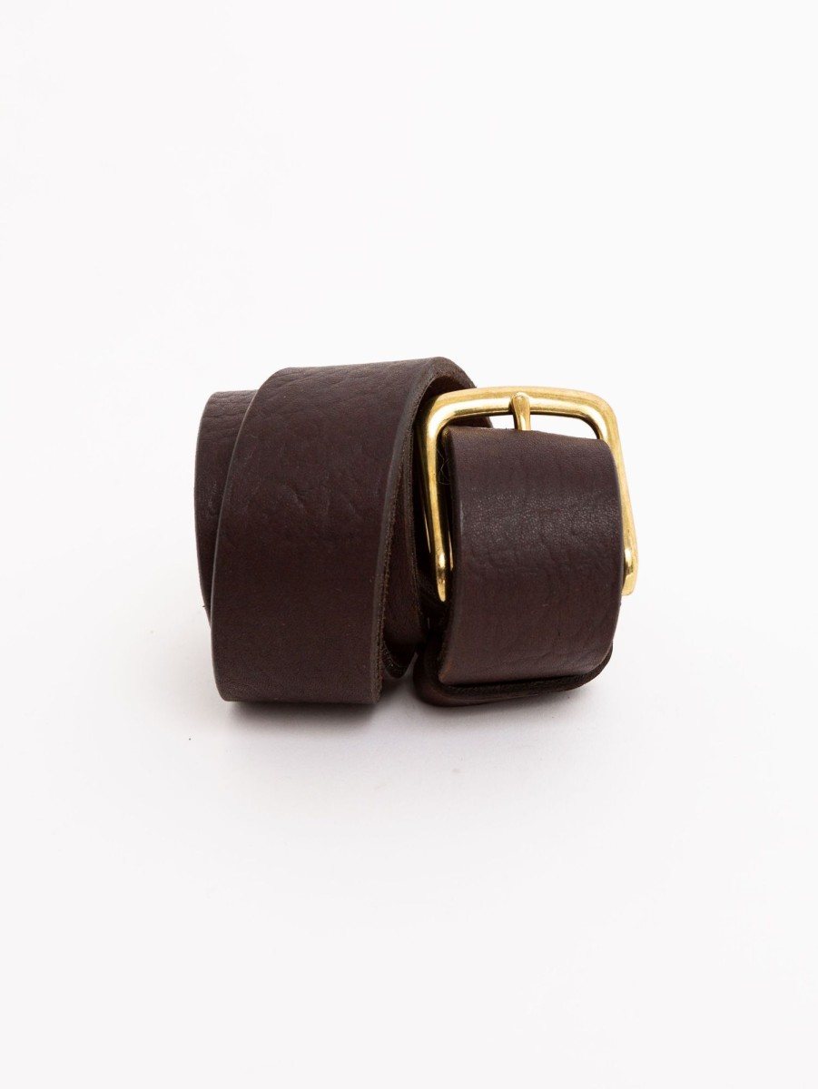 Women Brave Leather Belts | Duccio Sasquatch Belt Brown/Gold