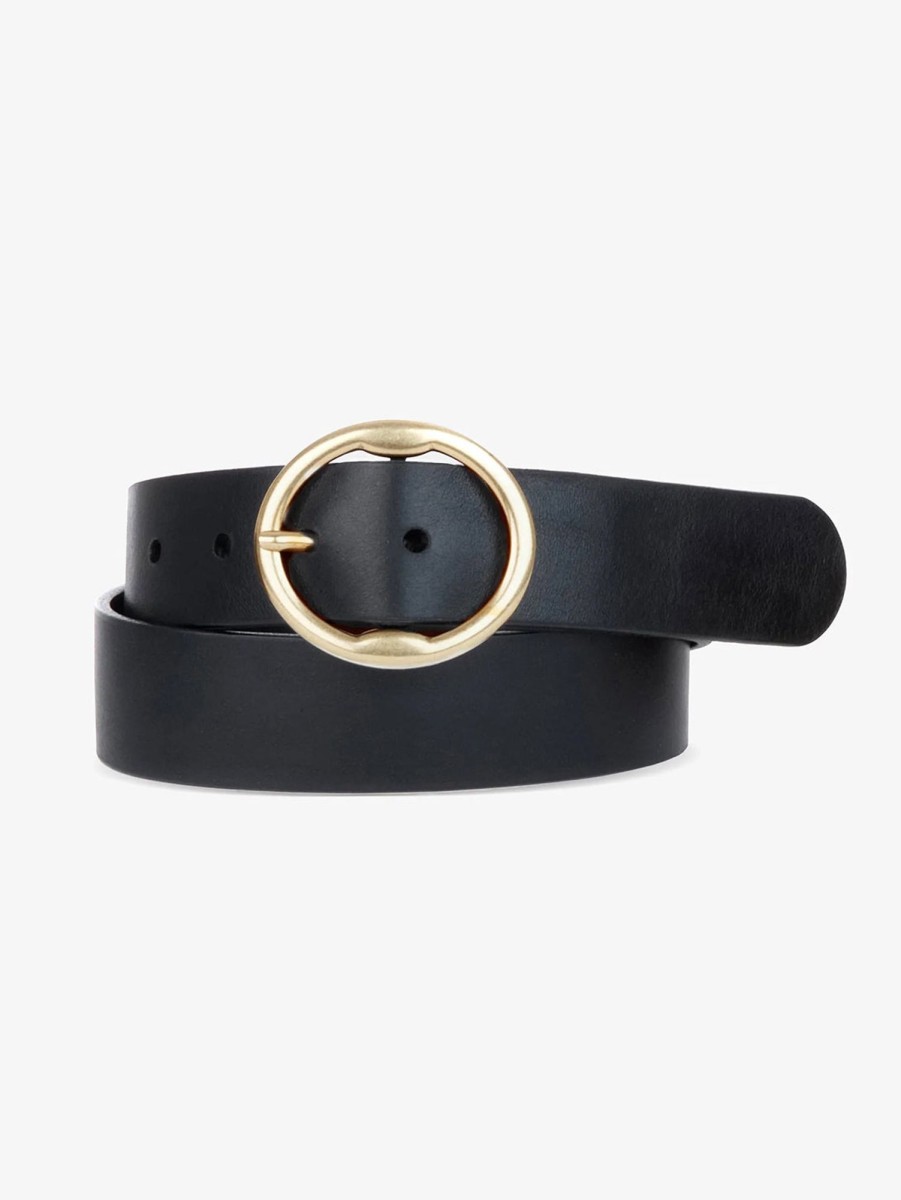 Women Brave Leather Belts | Fifer Belt - Black Brass Blk Brass