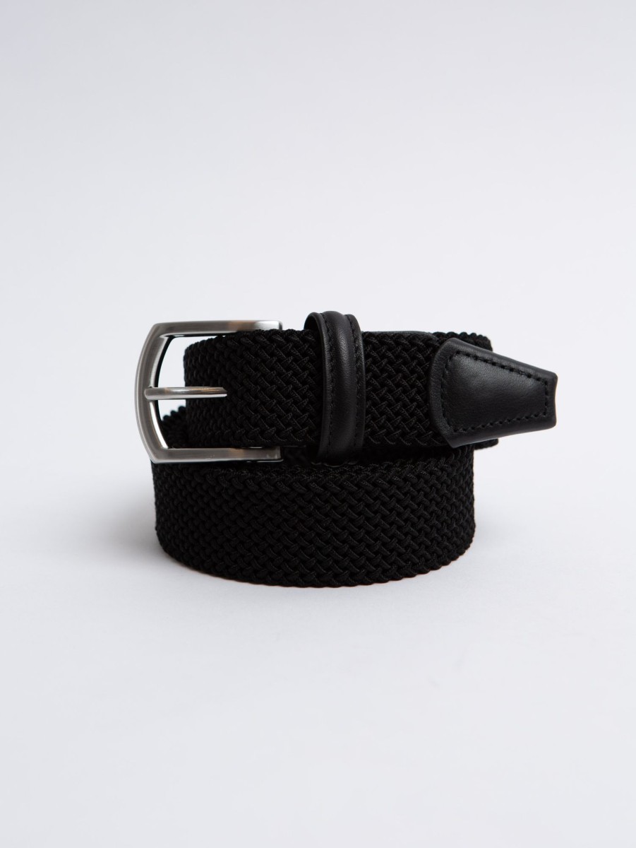 Men Anderson's Belts | Stretch Tube Belt - Black Black N1