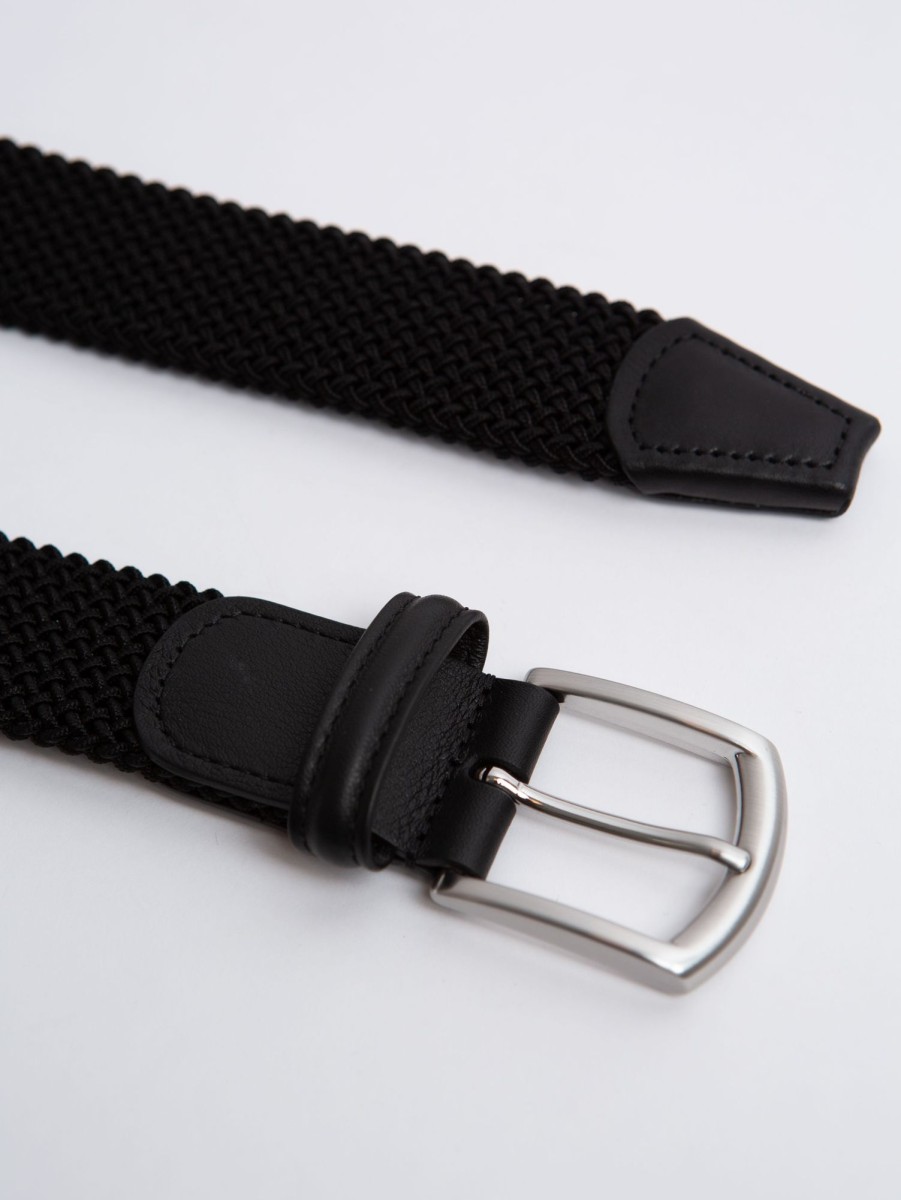 Men Anderson's Belts | Stretch Tube Belt - Black Black N1