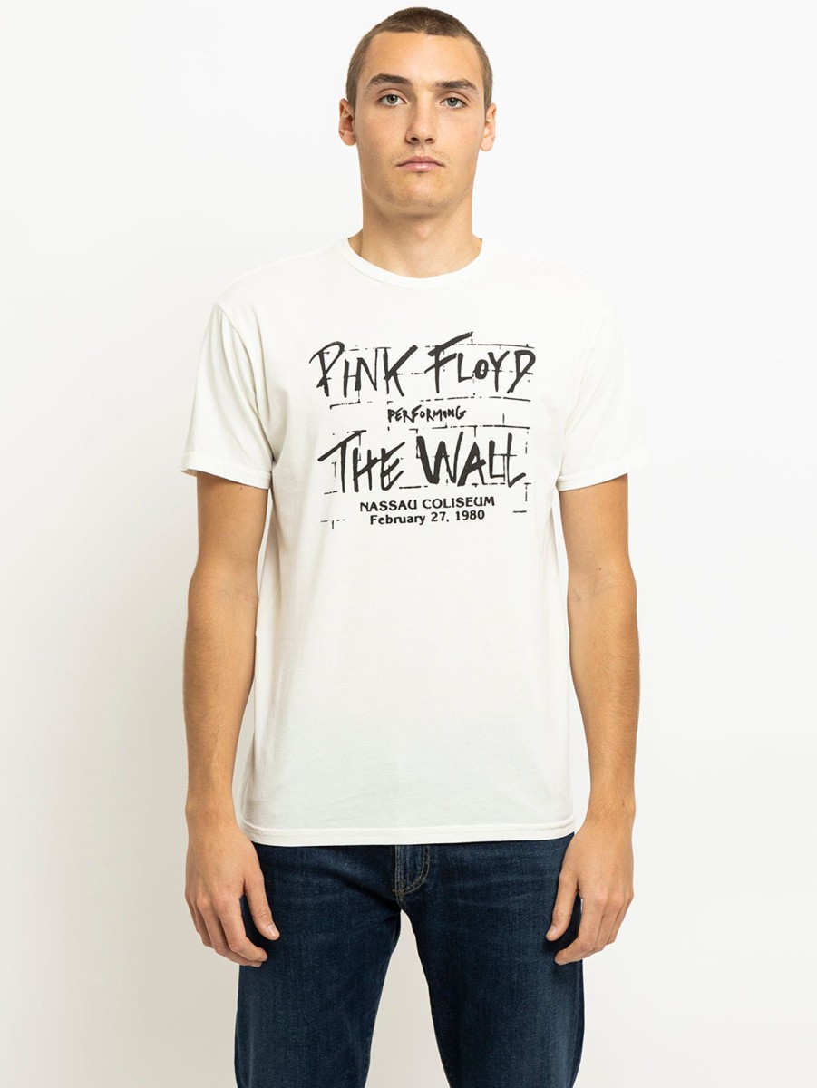 Men Retro Brand Black Label T-Shirts | Pink Floyd The Wall T-Shirt Antique White