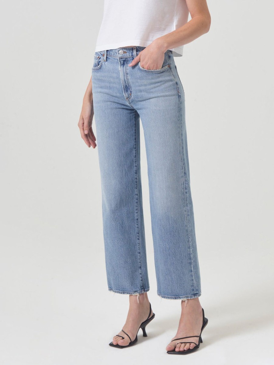 Women AGOLDE Jeans | Harper Mid Rise Stretch Crop Jean Hassel