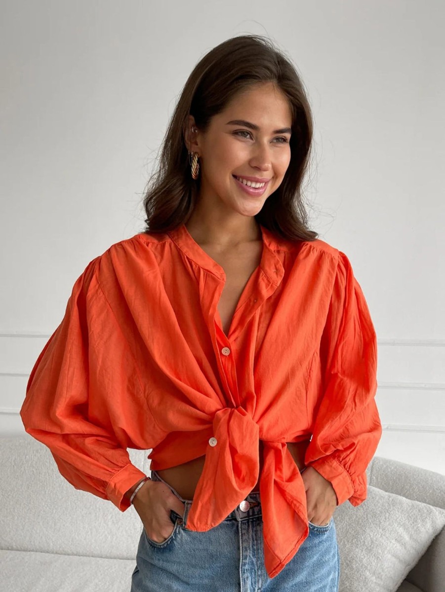 Women CHARLI Shirts | Maya Blouse Coral