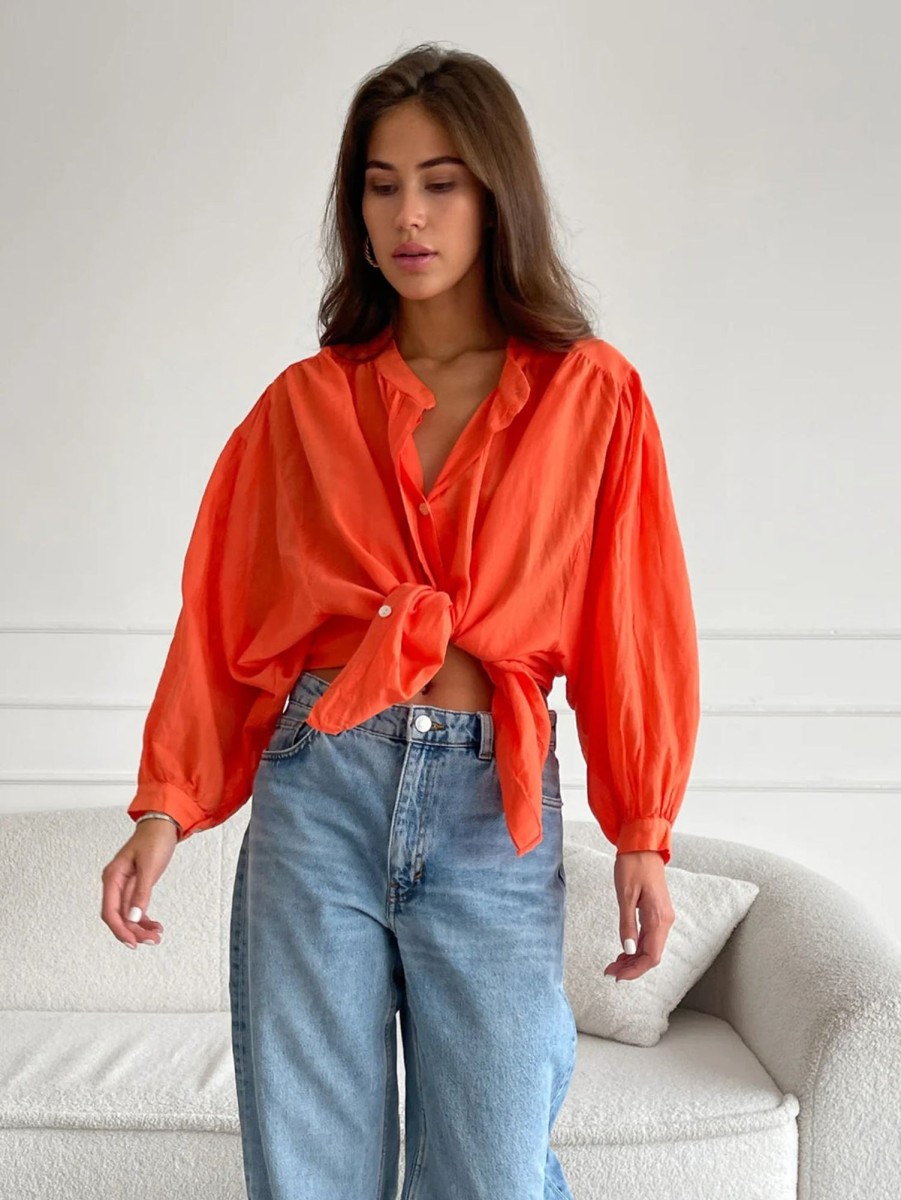 Women CHARLI Shirts | Maya Blouse Coral