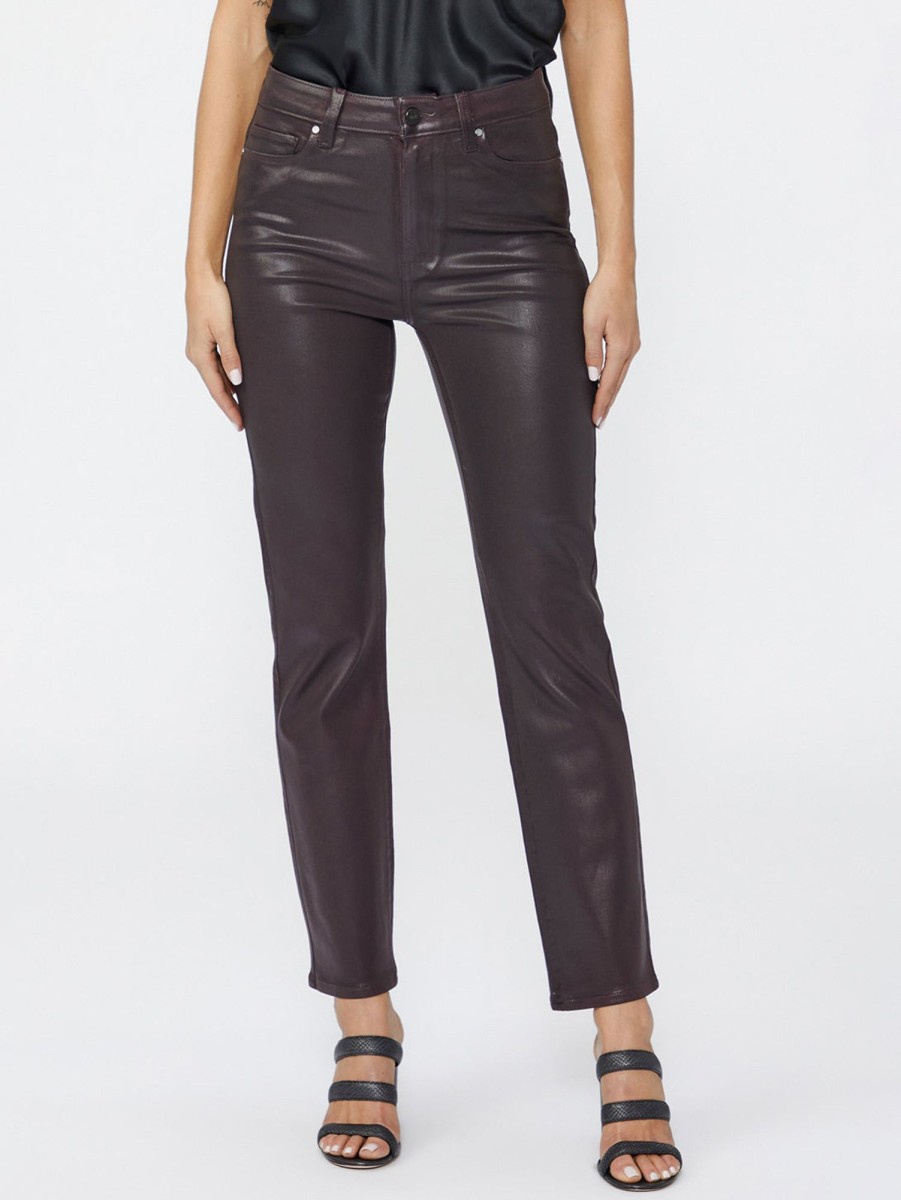 Women Paige Jeans | Cindy High Straight Jean - Black Cherry Blk Cherry