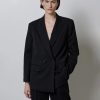 Women Velvet Jackets & Blazers | Fairfax Blazer - Black Blk