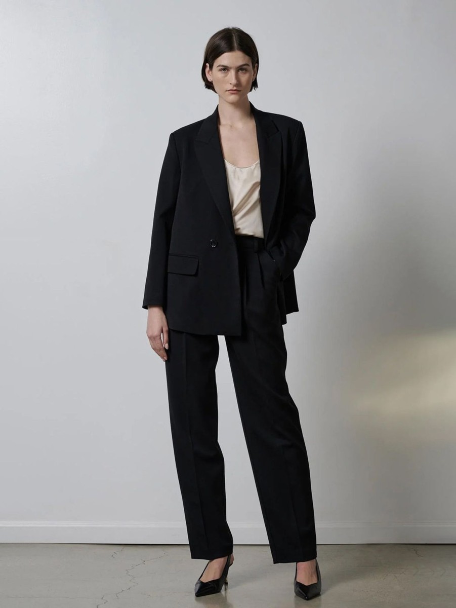 Women Velvet Jackets & Blazers | Fairfax Blazer - Black Blk