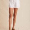 Women Bella Dahl Shorts & Skirts | Frayed Pocket Short White