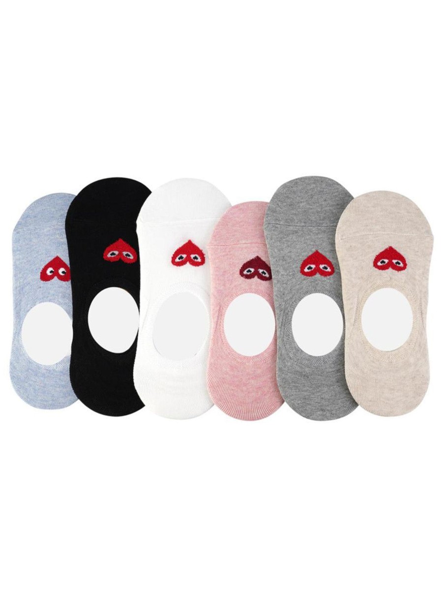 Women LIM LIM Socks | No-Show Heart Socks