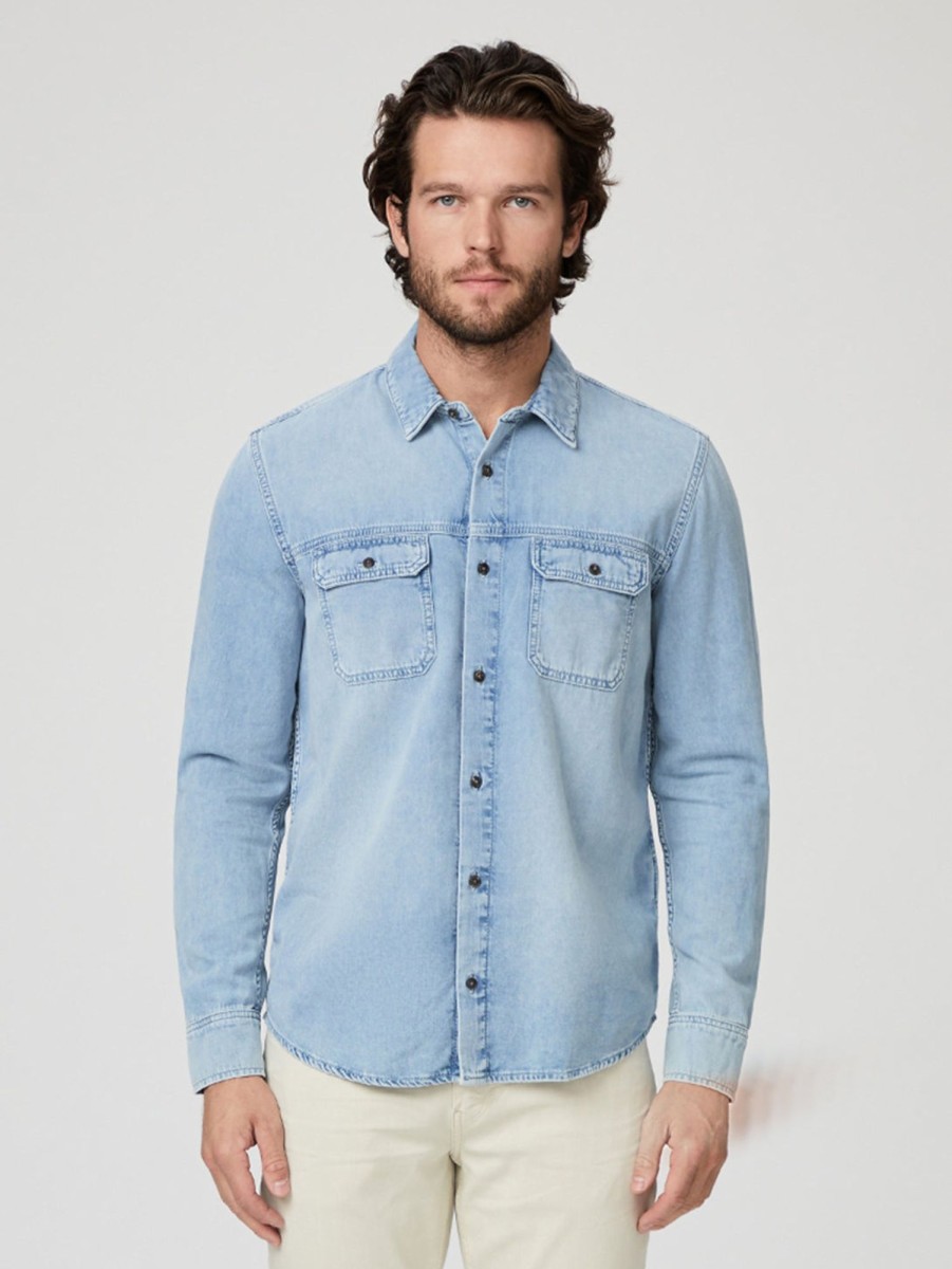 Men Paige Shirts & Polos | Abraham Denim Shirt Braylen