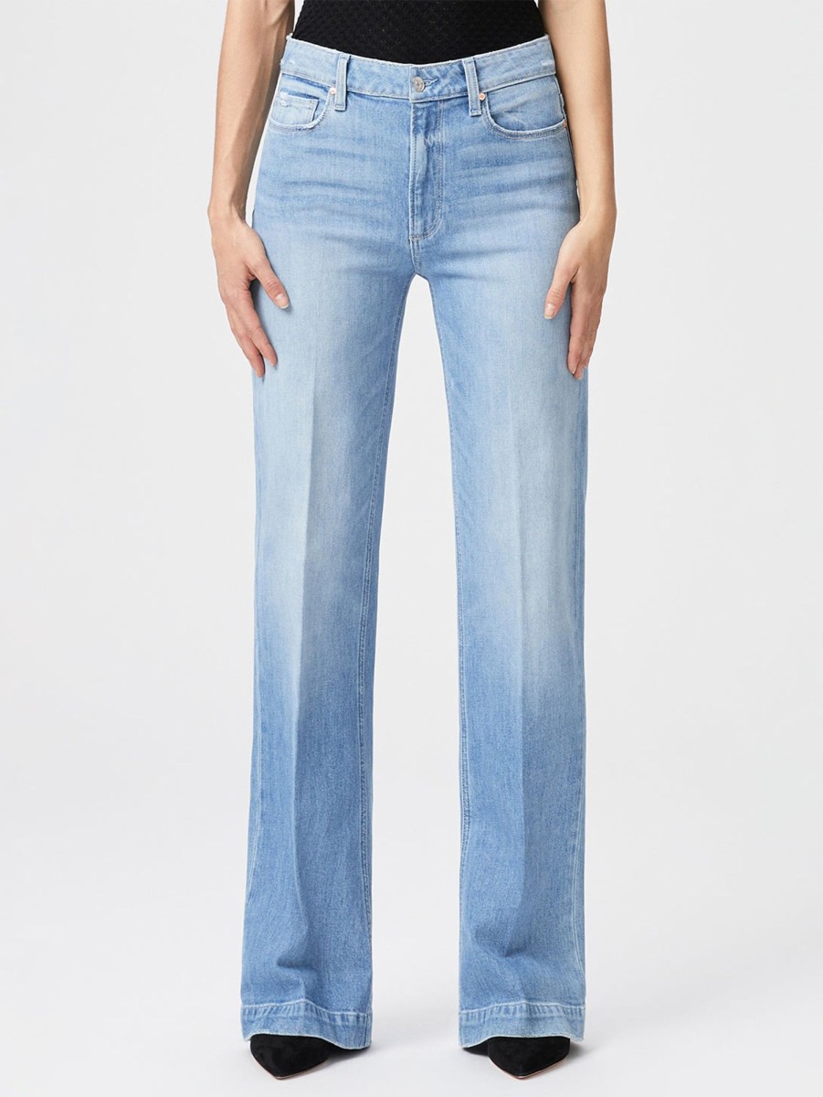 Women Paige Jeans | Leenah High Rise Wide Jean Nightingale