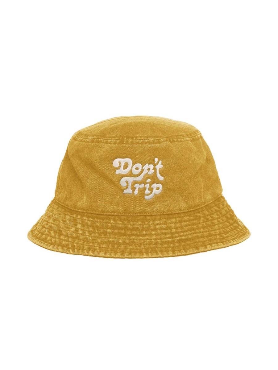 Men Free u0026 Easy Hats | Don'T Trip Washed Bucket Hat Mustard