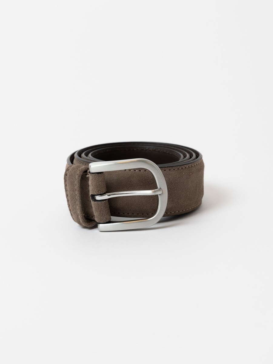 Men Anderson's Belts | Suede Belt Taupe