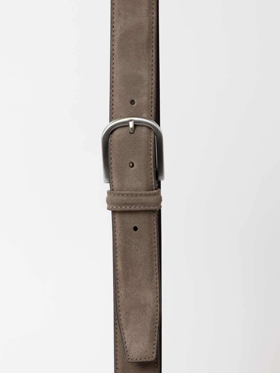 Men Anderson's Belts | Suede Belt Taupe