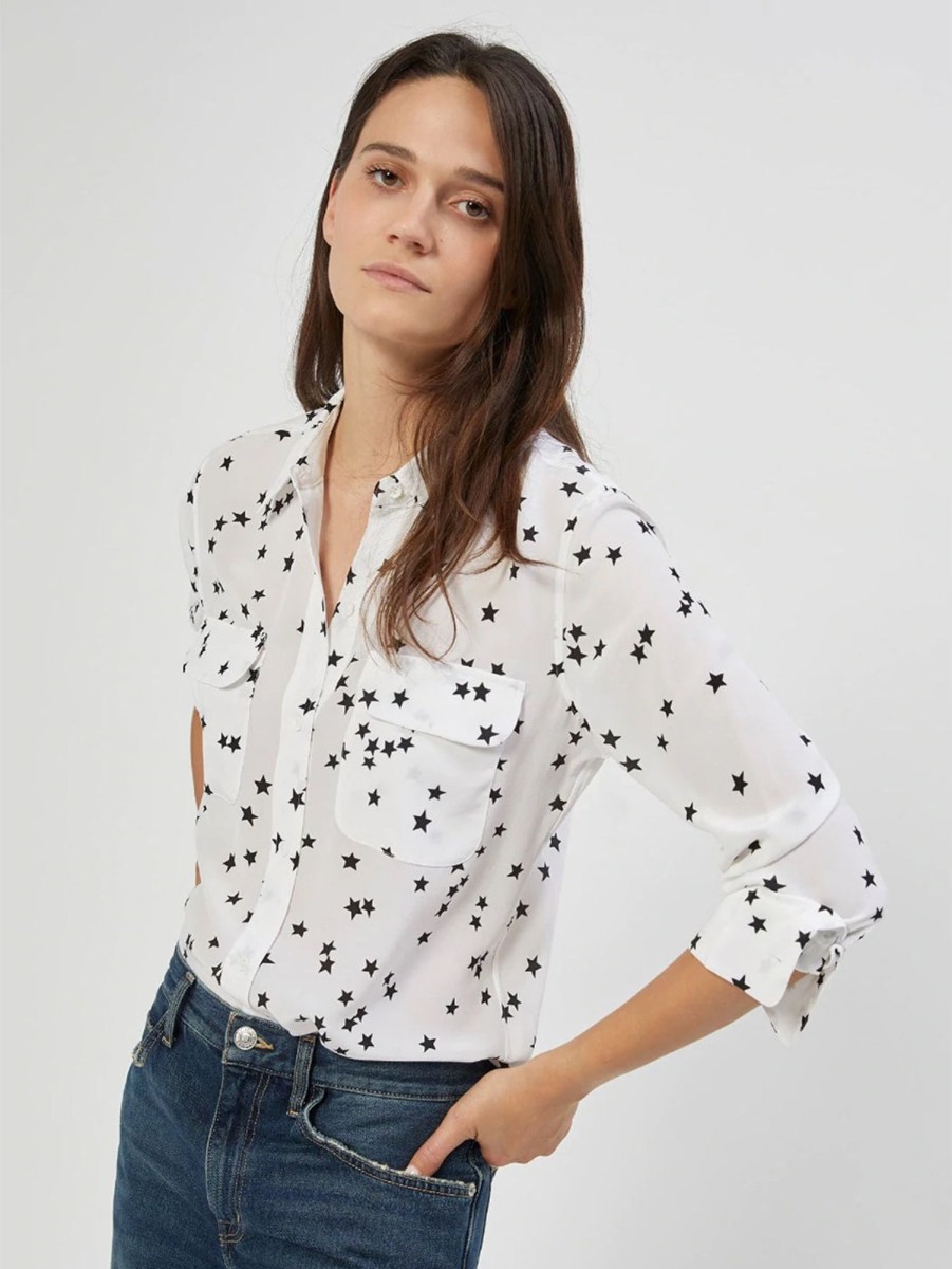 Women Equipment Shirts | Slim Signature Shirt - White Wht