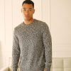 Men Benson Sweaters & Sweatshirts | Riley Crewneck Sweater Ange Blue Mel