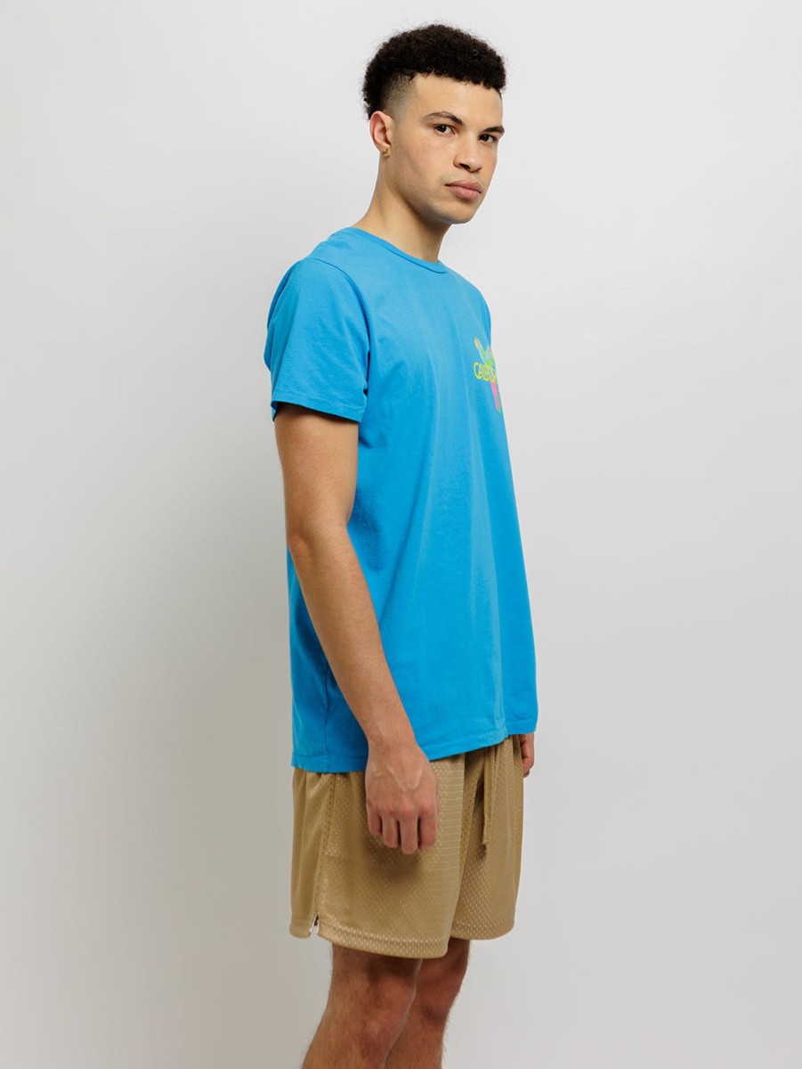 Men PASADENA LEISURE CLUB T-Shirts | Parrots T-Shirt - Faded Electric Blue