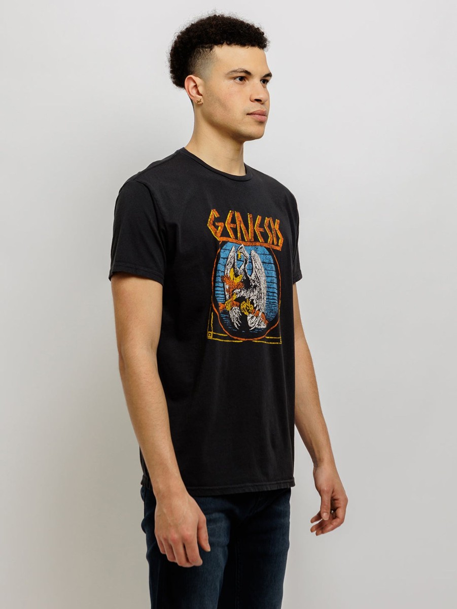 Men Retro Brand Black Label T-Shirts | Genesis Eagle T-Shirt Vintage Black