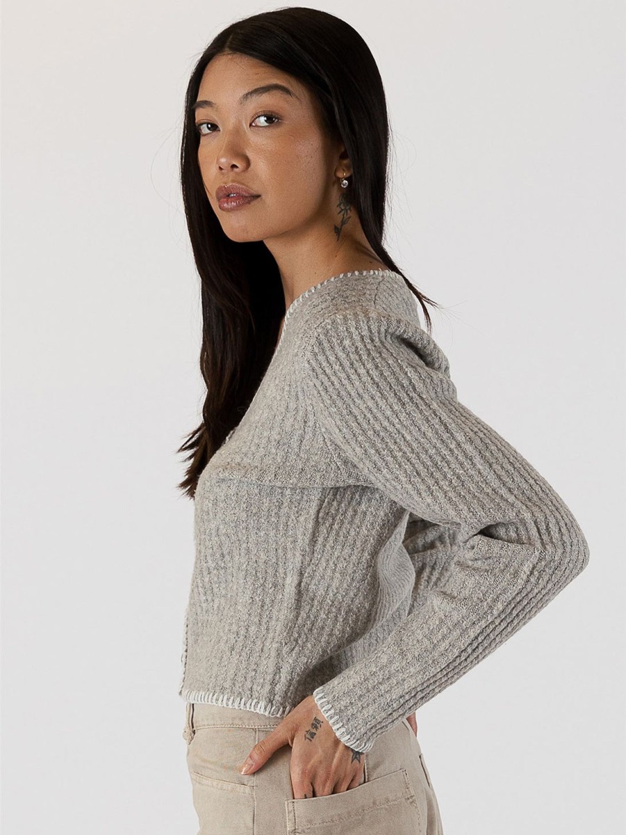 Women LYLA+LUXE Sweaters & Sweatshirts | Quinn Cardigan Grey