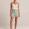 Women Bella Dahl Shorts & Skirts | Calli Ruffle Short Green Oasis