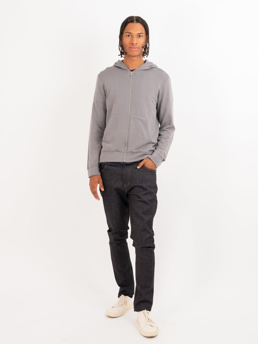 Men Velvet Sweaters & Sweatshirts | Rodan Luxe Fleece Hoodie Haze