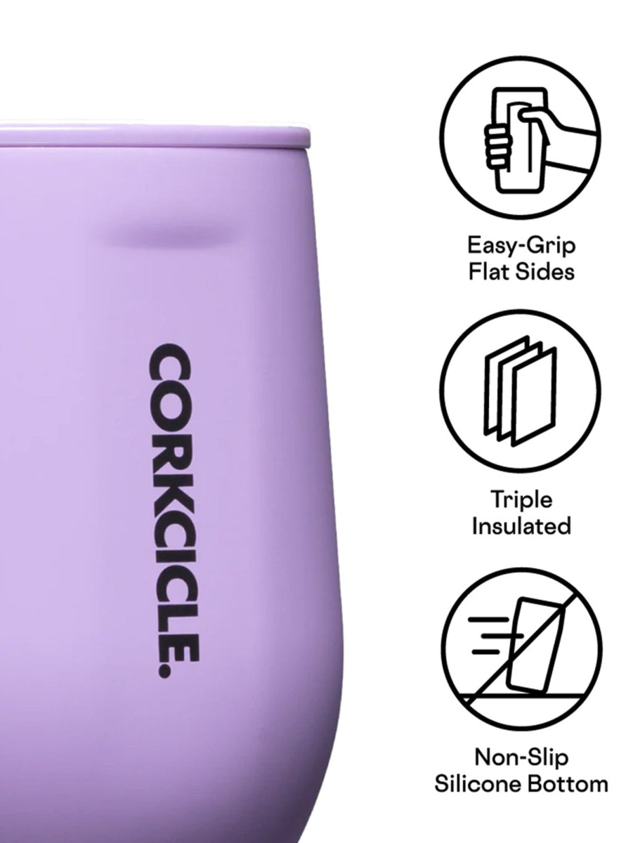 Lifestyle CORKCICLE Home | Neon Lights Stemless - 12Oz Sun Soaked Lilac