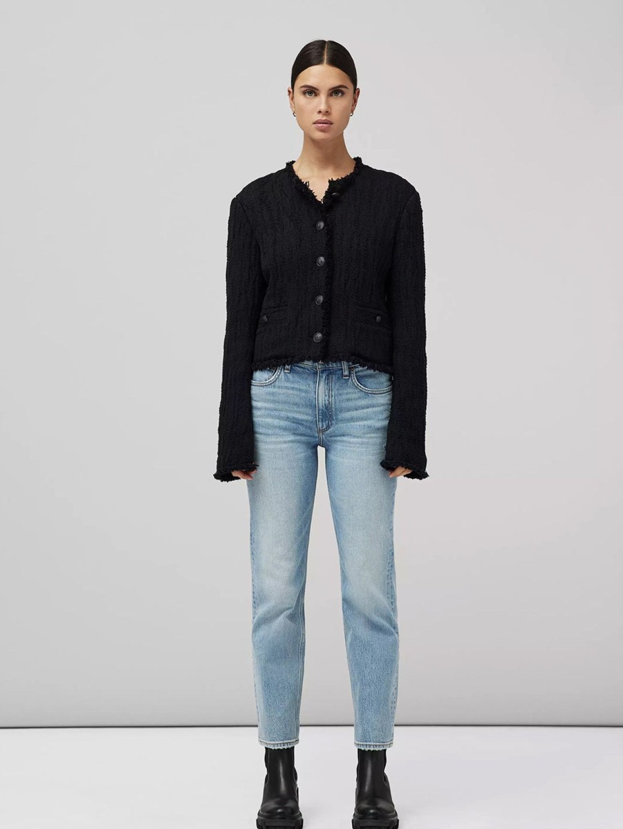 Women RAG + BONE Jeans | Harlow Mid Rise Straight Jean Lou 1