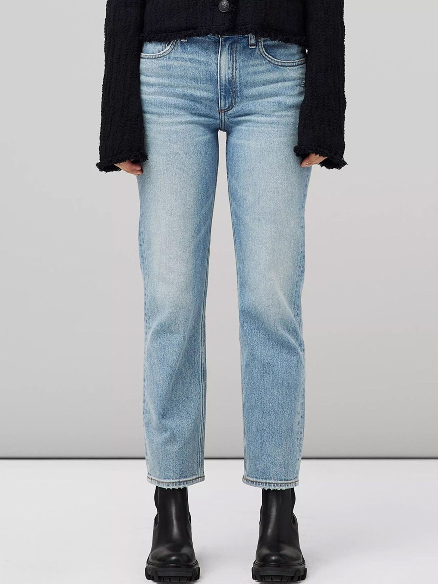 Women RAG + BONE Jeans | Harlow Mid Rise Straight Jean Lou 1