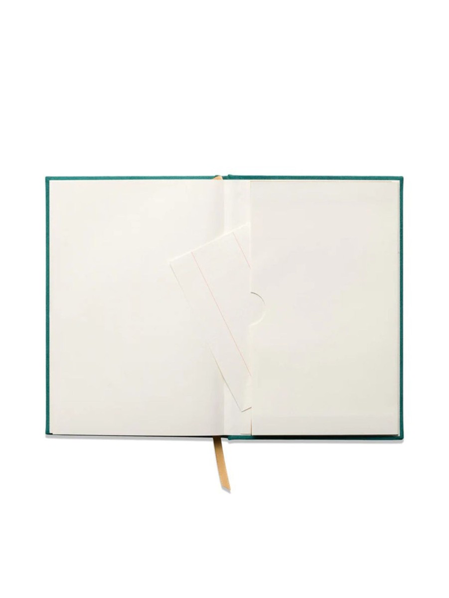 Lifestyle DESIGN WORKS INK Stationery | Suede Pocket Journal Green