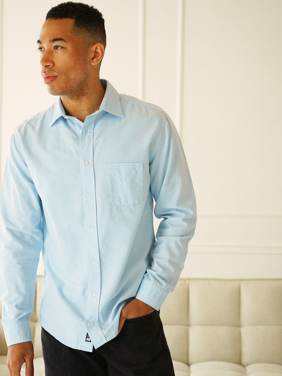 Men Benson Shirts & Polos | Humphrey Oxford Shirt Pale Blue