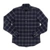 Men OUTCLASS ATTIRE Shirts & Polos | Flannel Shirt Windowpane Navy