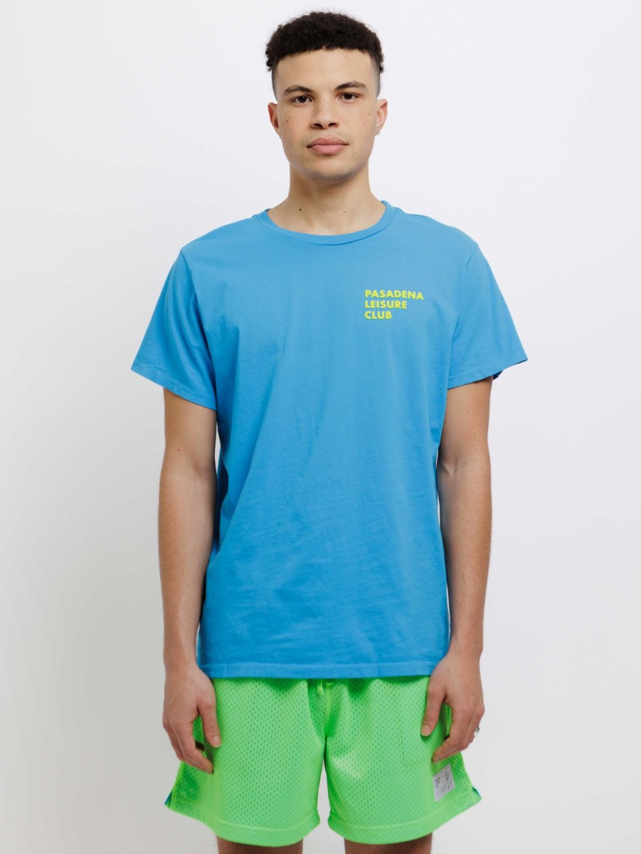 Men PASADENA LEISURE CLUB T-Shirts | Puff Logo T-Shirt Electric Blue