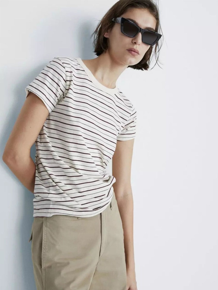 Women RAG + BONE T-Shirts | The Slub Tee - Stripe