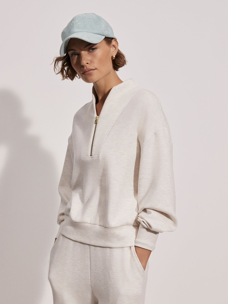 Women VARLEY Sweaters & Sweatshirts | Davidson Sweatshirt Marl Ivory